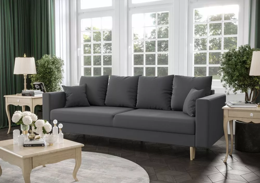 Dīvāns Kristi Standard Guļamvietas platums: 135 cm, · Pelēks · 225 × 87 cm