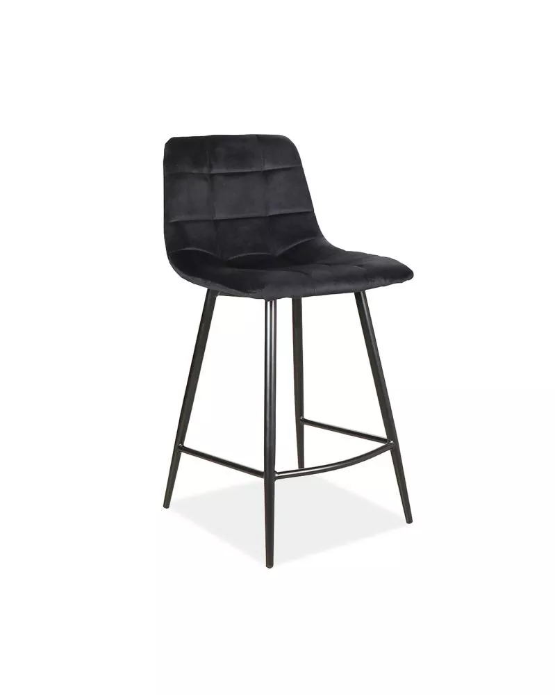 Krēsls Mila H-2 Velvet · Melna · 87 × 43 × 40 cm