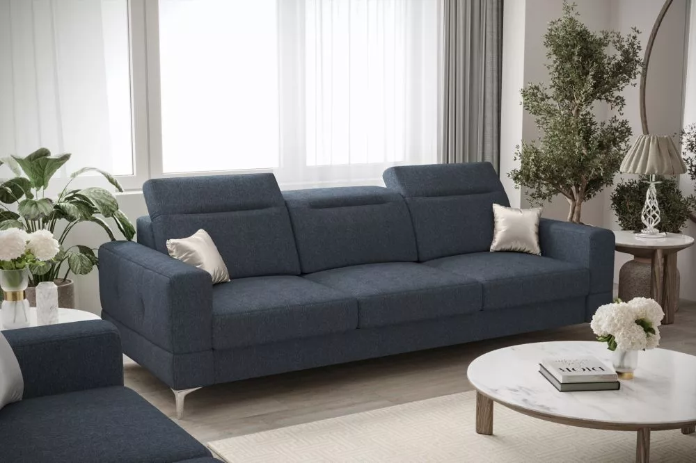 Dīvāns Malibu 3 Sofa standard · Zils · 95 × 246 × 90 cm