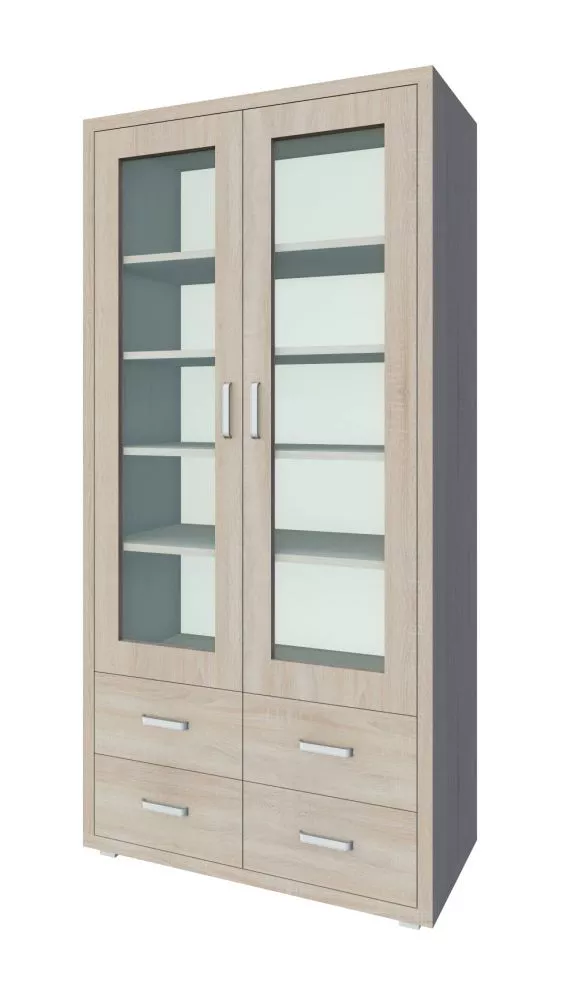 Grāmatu skapis Margaret MA-W100 · Ozols sonoma · 100 × 41 × 200 cm