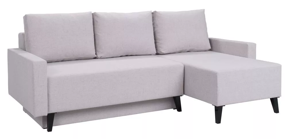 Dīvāns Oviedo Corner Standard · Gaiši pelēks · 140 × 225 × 88 cm