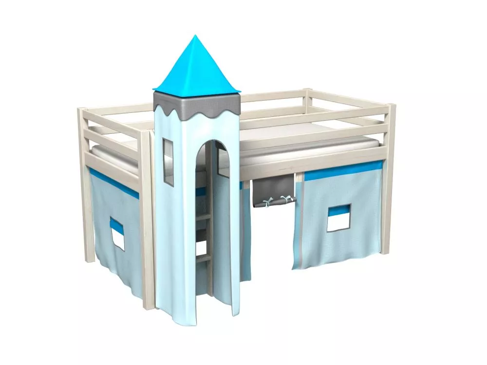 Bērnu gulta Gabi Tower ar stelāžu Guļamvietas platums: 80 cm, Guļamvietas garums: 180 cm, · 88 × 188 × 106 cm