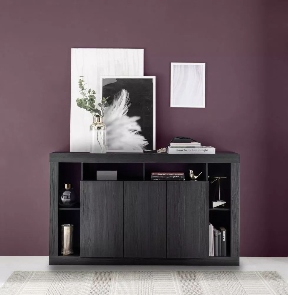 Kumode Rimini 05 · Melns · 172 × 42 × 102 cm