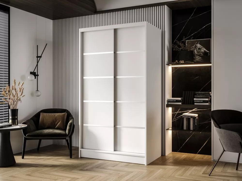 Skapis Detroit 4 · Balts · 100 × 58 × 200 cm