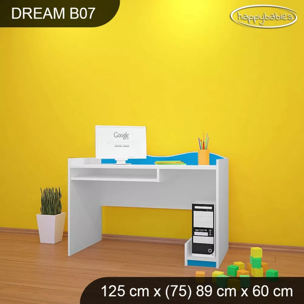 Bērnu rakstāmgalds Dream B07 Maksimālais augstums: 89 cm, · 125 × 75 × 60 cm