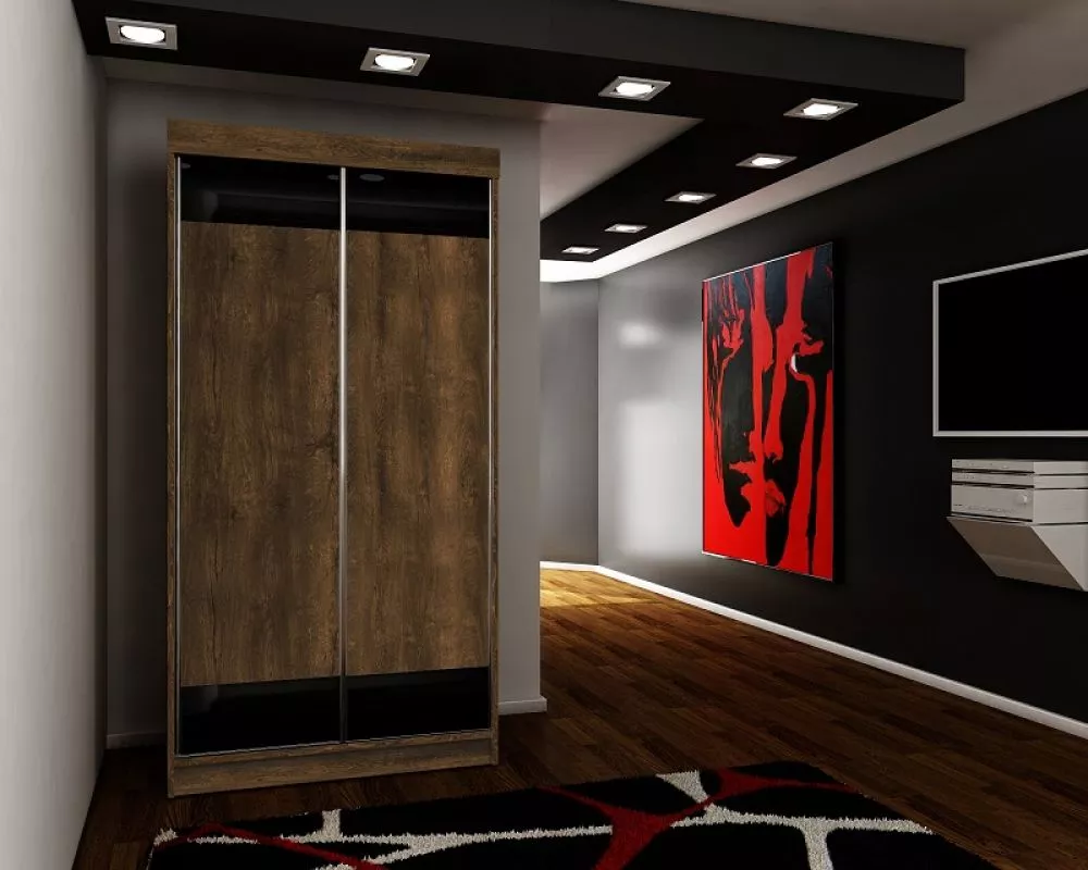 Skapis Top 15 ar LED · Tumšais osis · 100 × 62 × 200 cm