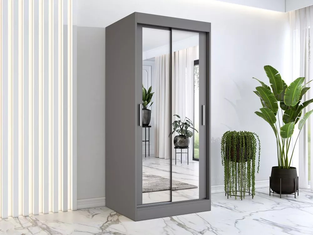 Skapis Karl Mirror · Antracīts · 90 × 60 × 200 cm