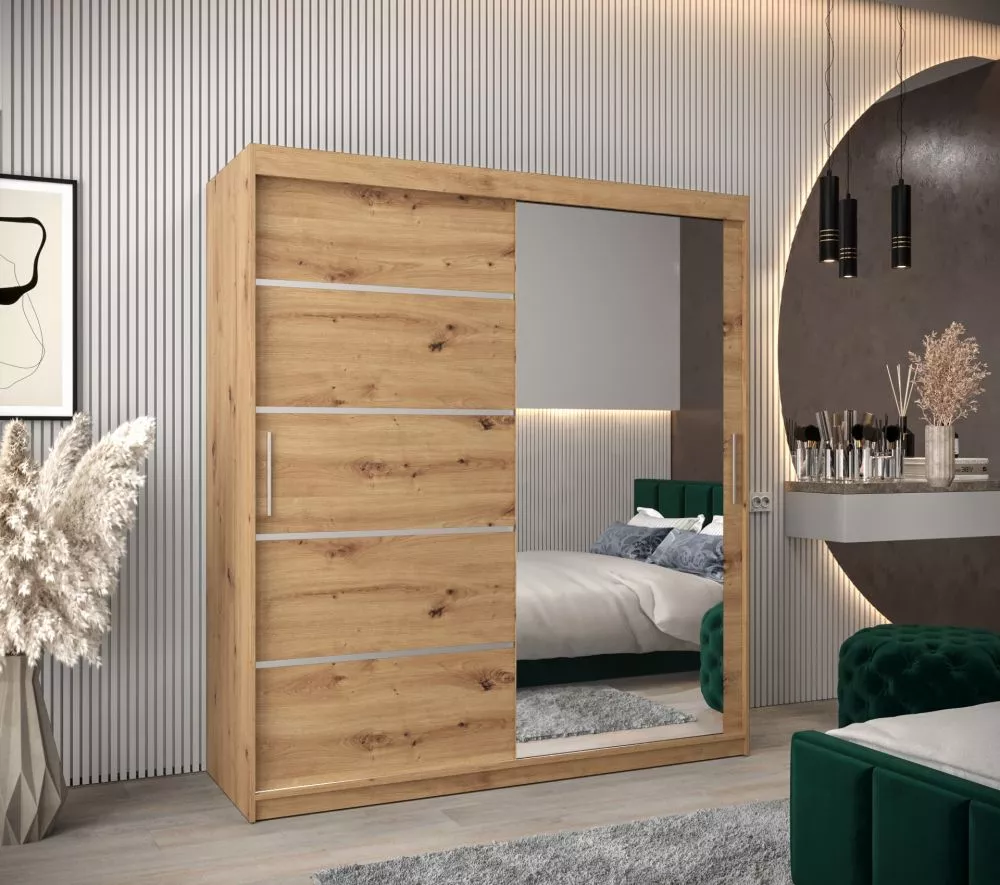 Skapis Verona 2 · Ozols artisan · 180 × 62 × 200 cm