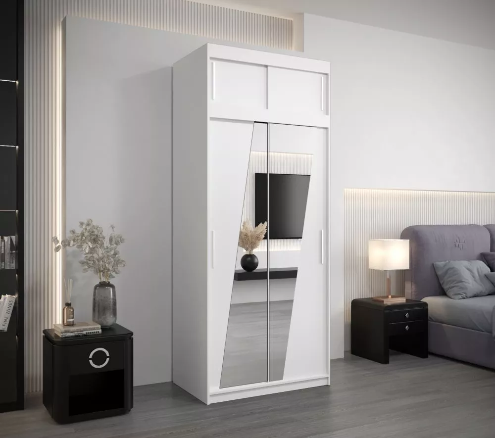 Skapis Rhomb Premium · Balts · 100 × 62 × 240 cm