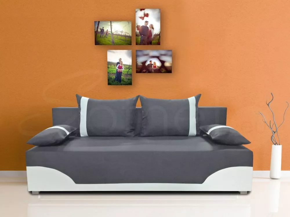 Dīvāns Tunis Sofa standard · Pelēks + balts · 88 × 195 × 90 cm