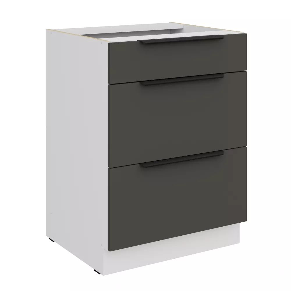 Virtuves skapis Aria Graphite 60 D 3S BB