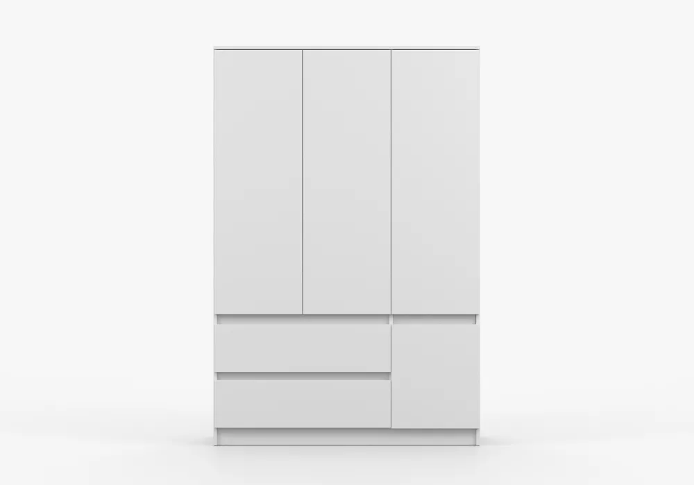 Skapis Solo 4D2S · Balts · 120 × 50 × 180 cm
