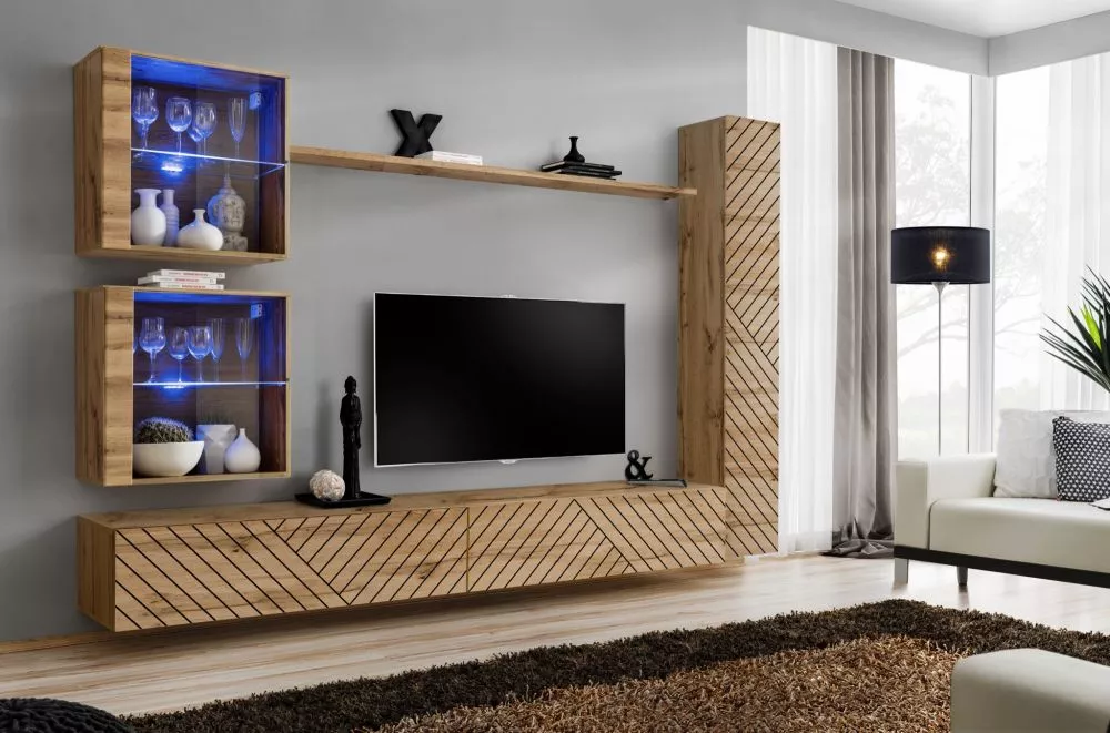 Sekcija Switch 18 Lamel Korpusa krāsa: ozols votāns, · 280 × 40 × 180 cm
