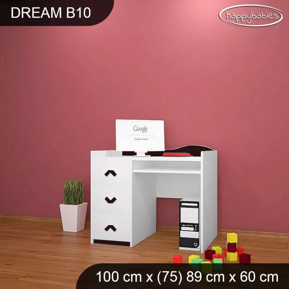 Bērnu rakstāmgalds Dream B10 Maksimālais augstums: 89 cm, · 100 × 75 × 60 cm