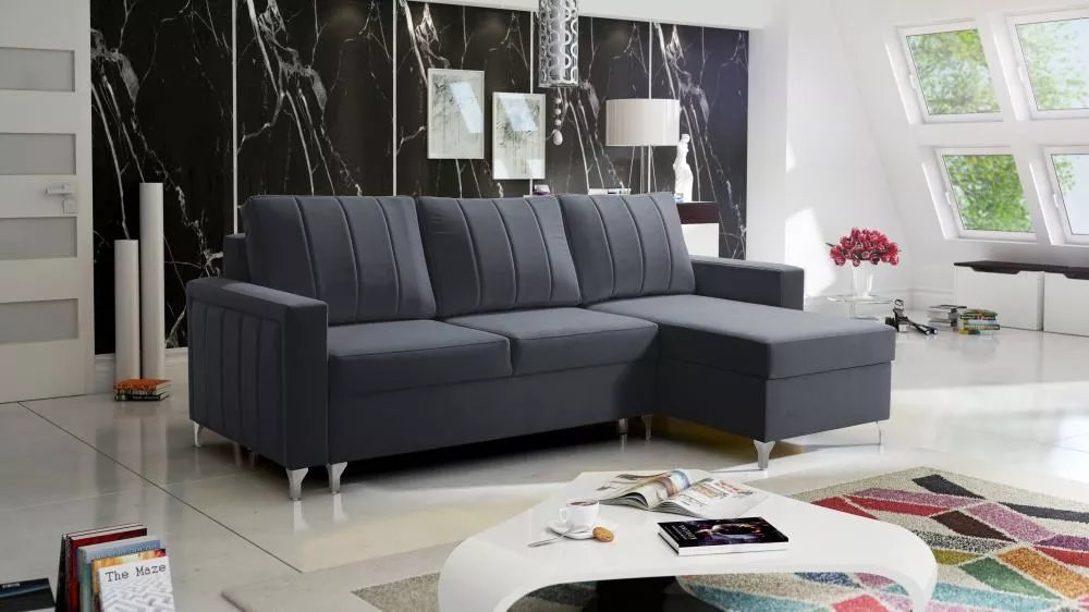 Dīvāns Rossi Comfort Standard · Tumši pelēks · 150 × 235 × 96 cm