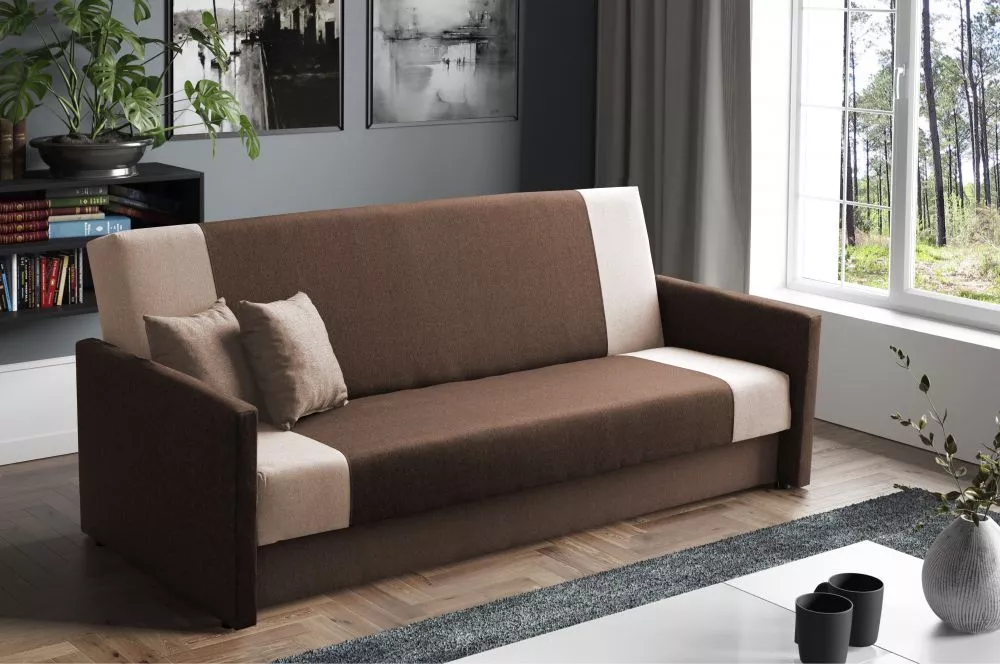 Dīvāns Sofa Bed 126 standard · Brūns + bēšs · 90 × 200 × 80 cm