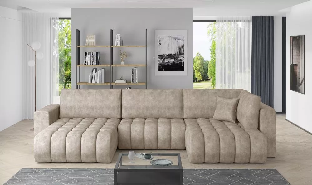 Dīvāns Bonito Premium standard · Krēma · 170 × 350 × 85 cm