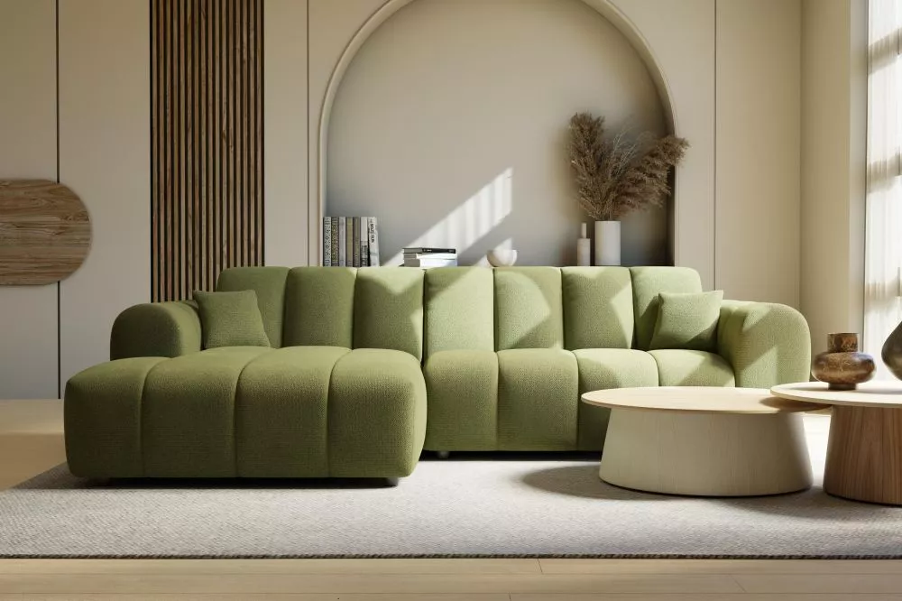 Dīvāns Ray Mini Standard · Zaļš · 160 × 268 × 72 cm