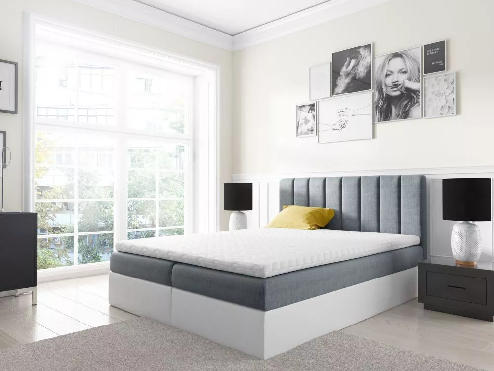 Gulta Vigo Boxspring Premium Standard Guļamvietas platums: 140 cm, Korpusa krāsa: pelēks, Guļamvietas garums: 200 cm, · 