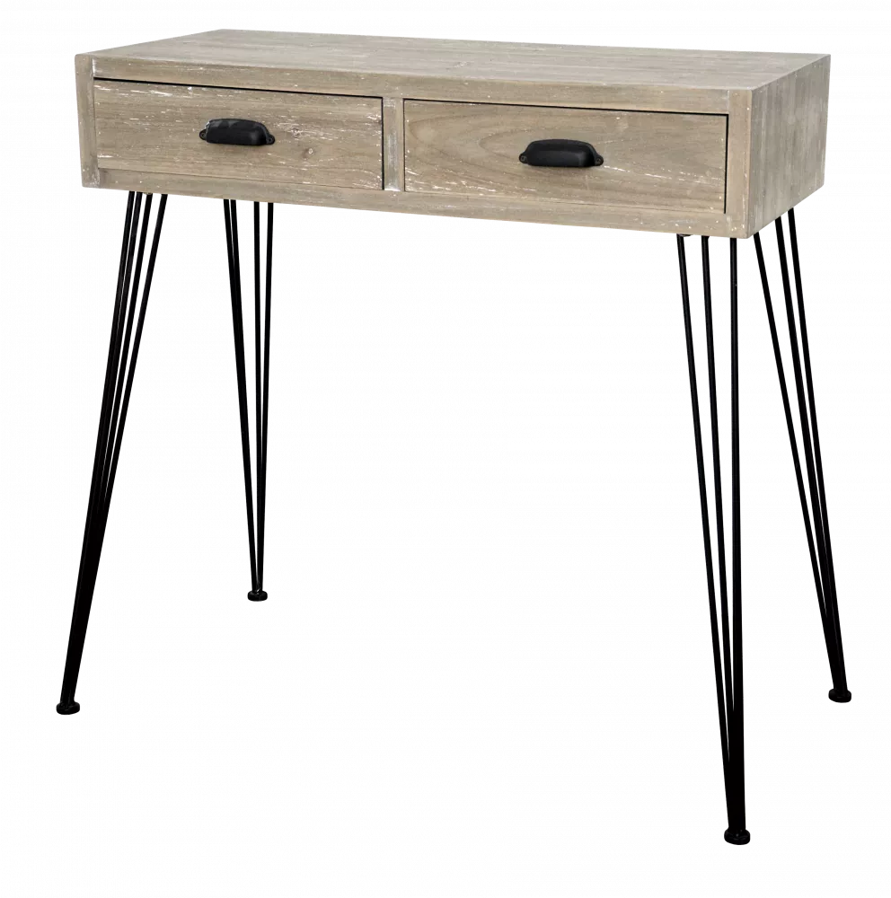 Kosmētikas galds Loano LO012 · Gaiši brūns · 80 × 80 × 36 cm