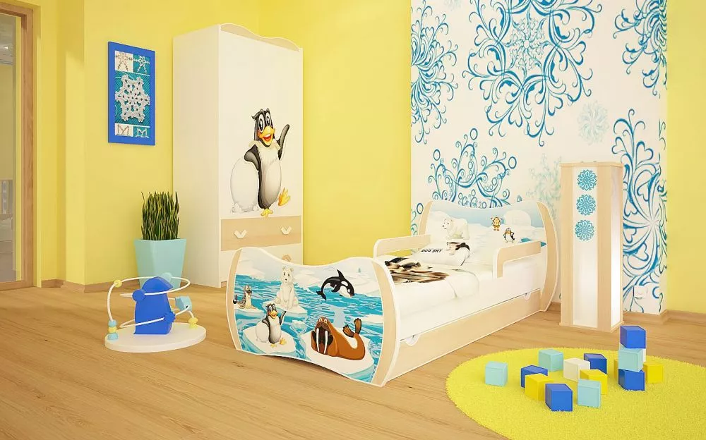 Bērnu gulta Dream L06 180x90 DM31 ar stelāžu Guļamvietas platums: 90 cm, Guļamvietas garums: 180 cm, · 114 × 184 × 71 cm