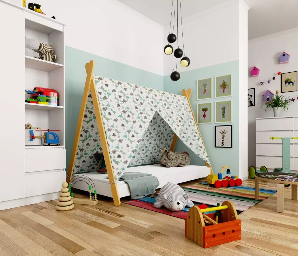 Bērnu gulta Gem ar stelāžu Guļamvietas platums: 80 cm, Guļamvietas garums: 180 cm, · Balts · 85 × 184 × 155 cm