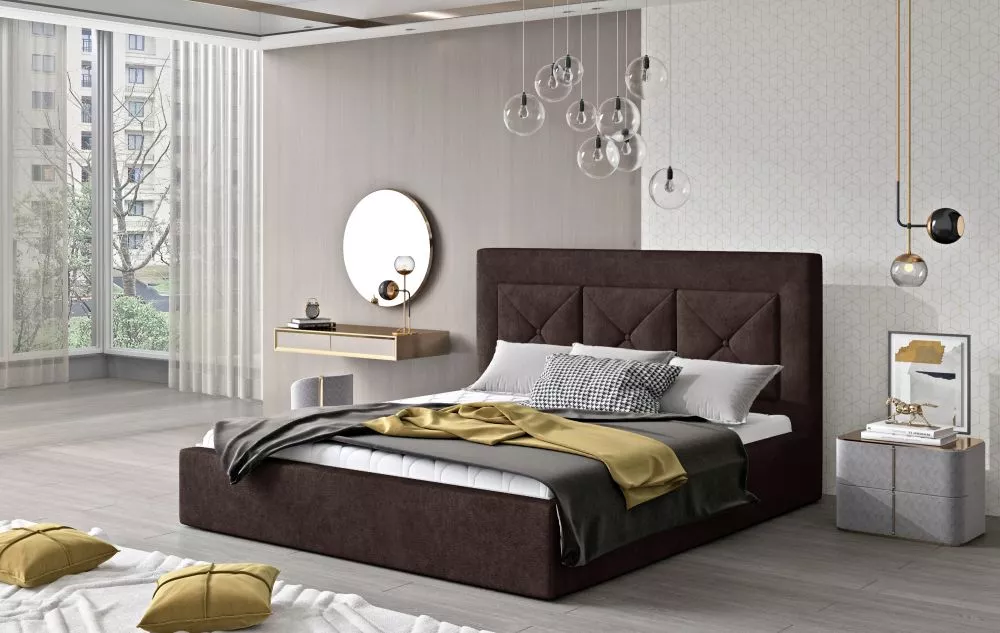 Gulta Cloe Lux Standard ar stelāžu Guļamvietas platums: 160 cm, Guļamvietas garums: 200 cm, stelāžas tips: metāla, · Tum