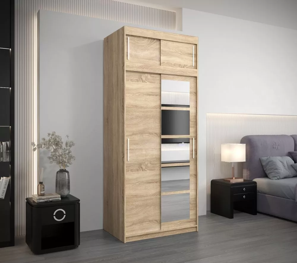 Skapis Roma 1 Premium · Sonoma · 100 × 62 × 240 cm