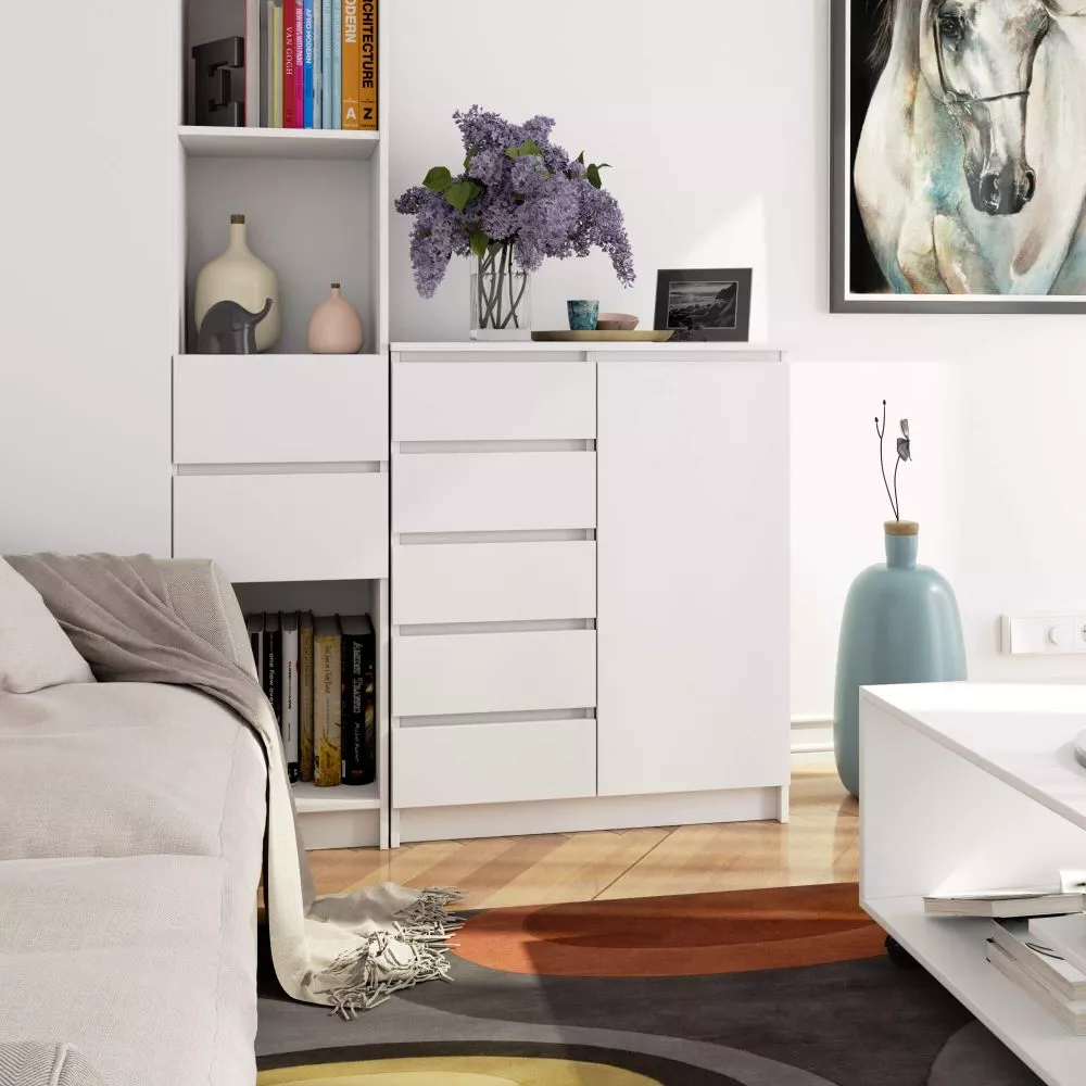 Kumode K-80 1D5S · Balts · 80 × 35 × 97 cm