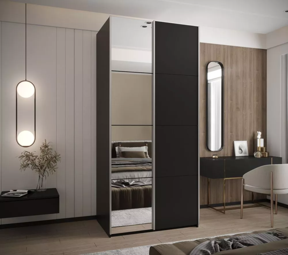 Skapis Lux 3 · Melna · 120 × 61 × 245.5 cm