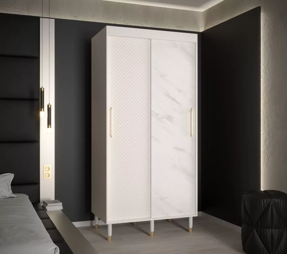 Skapis Calipso Jodelka Marmur · 100 × 62 × 208 cm