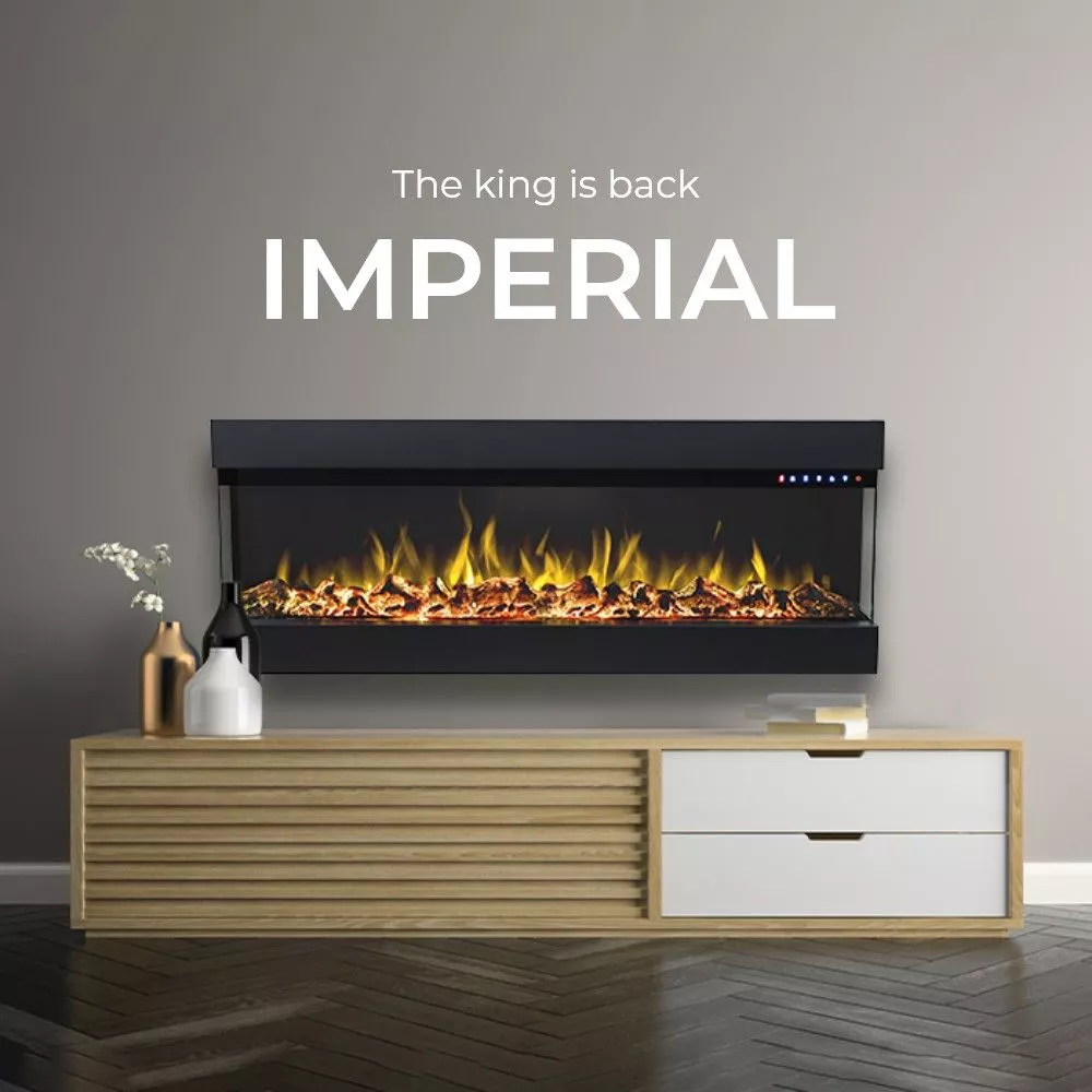 Kamīns Imperial 60 Ar tālvadības pulti: 1, Daudzkrāsaina liesma: 1, Liesmas spilgtuma regulēšana: 1, Dekoratīvais režīms