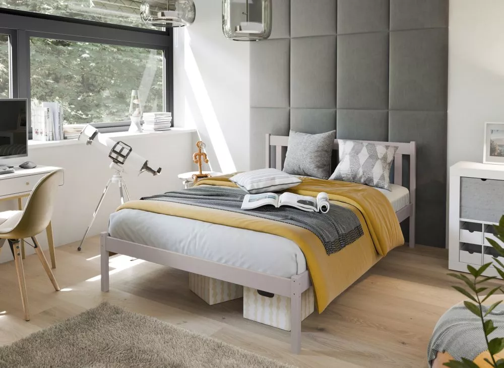 Bērnu gulta King 140x200 ar stelāžu Guļamvietas platums: 140 cm, Guļamvietas garums: 200 cm, · Kašmira · 146 × 208 × 89.