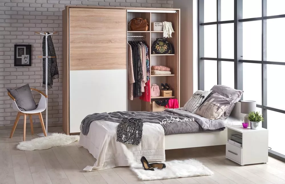 Gulta Lima BED ar stelāžu Guļamvietas platums: 120 cm, Guļamvietas garums: 200 cm, stelāžas tips: koka, · Balts · 125 × 