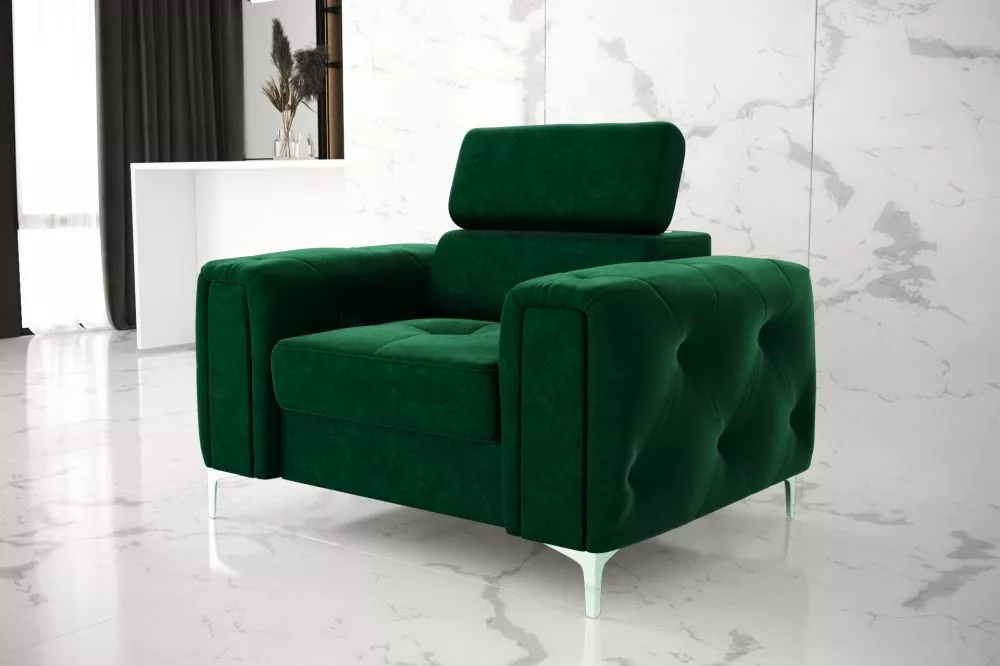 Mīksts krēsls Orion 1S standard Sēdvietas dziļums: 56 cm, · Tumši zaļš · 110 × 97 × 78 cm