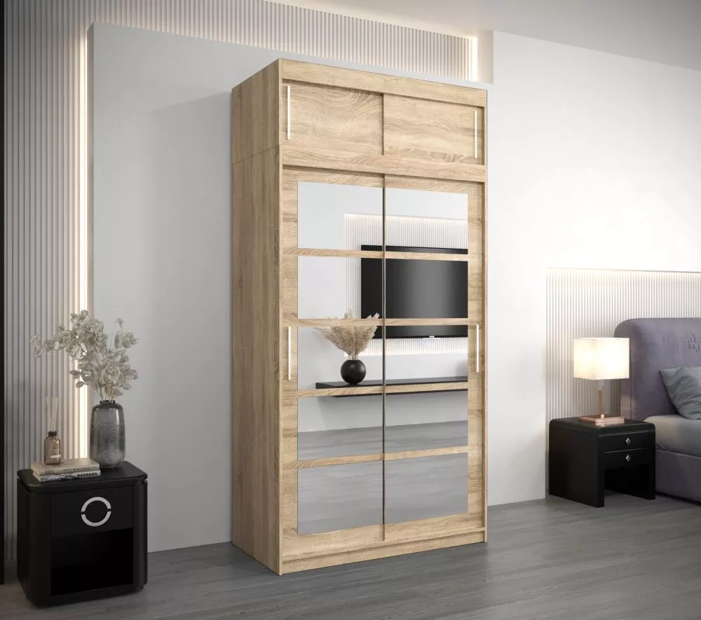 Skapis Roma 2 Premium · Sonoma · 120 × 62 × 240 cm