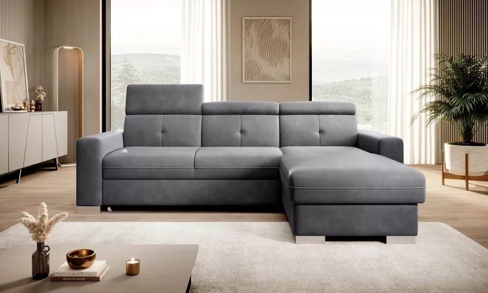 Dīvāns Fresia Comfort Standard · Grafīts · 176 × 247 × 104 cm