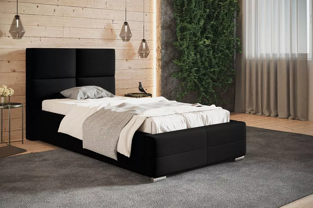 Gulta Bed 3 standard ar stelāžu Guļamvietas platums: 90 cm, Guļamvietas garums: 200 cm, stelāžas tips: koka, · Melns · 1
