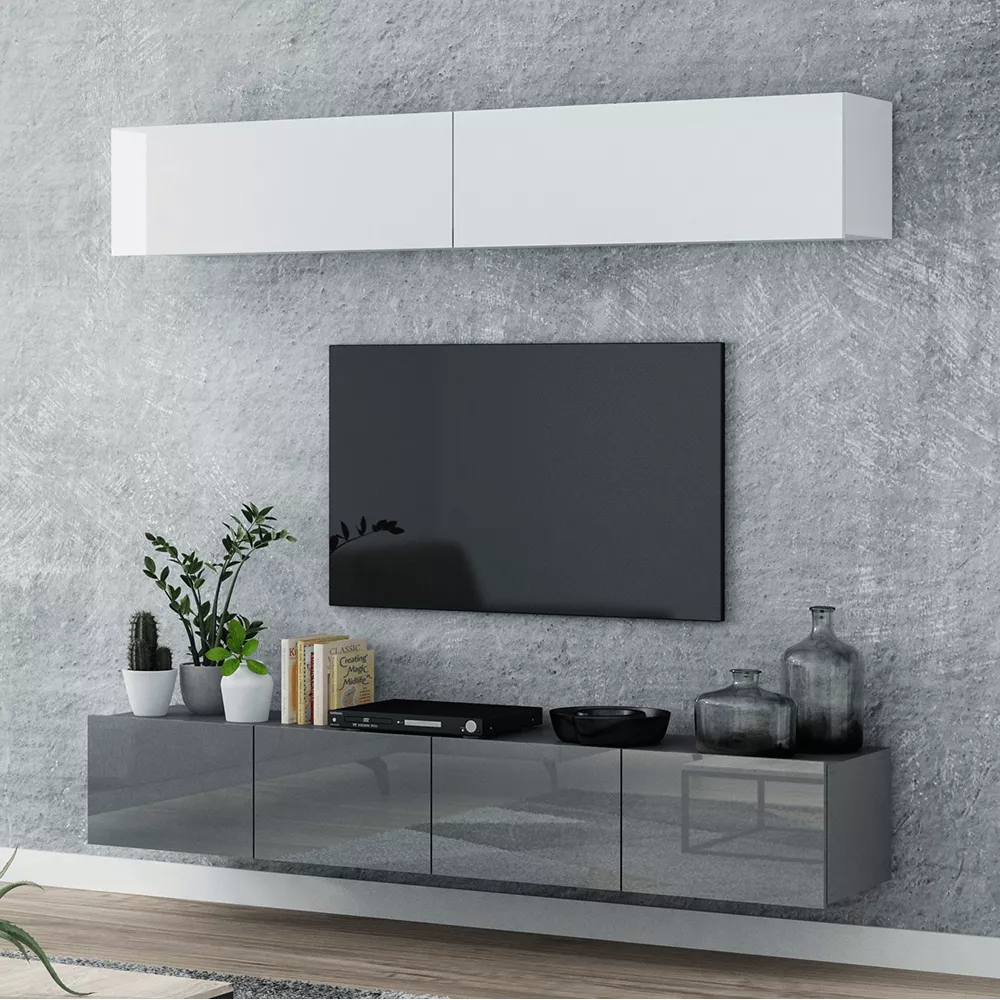 Sekcija Mina 200 Gloss Korpusa krāsa: pelēks, · 200 × 42.5 cm