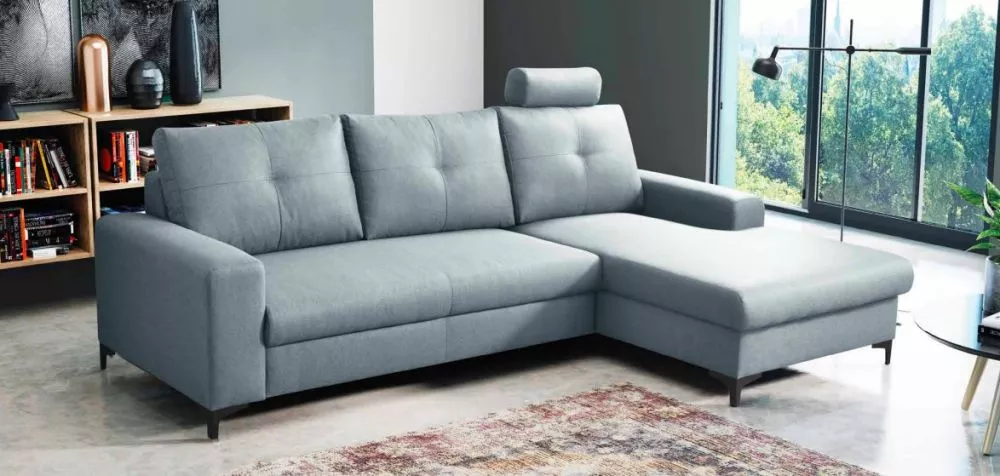 Dīvāns Avra Premium standard · Gaiši pelēks · 165 × 252 × 99 cm