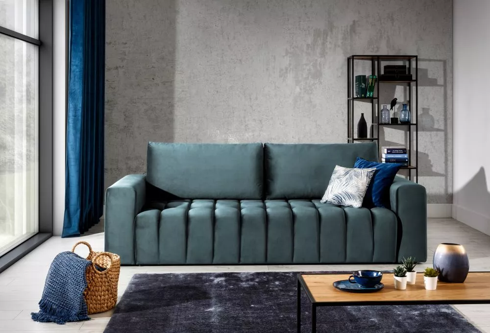 Dīvāns Lazaro 3S Premium Standard · Zils · 97 × 245 × 85 cm