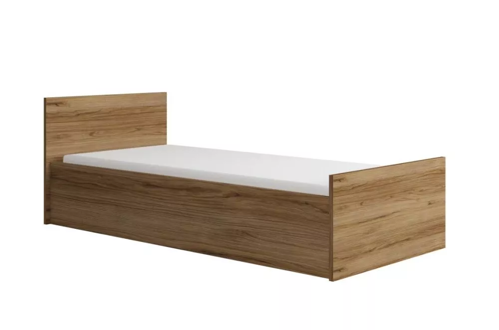 Bērnu gulta Maximus M28 ar stelāžu Guļamvietas platums: 90 cm, Guļamvietas garums: 200 cm, · Ozols · 90 × 206 × 71 cm