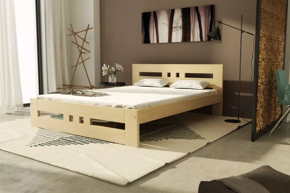 Gulta Roma Pine ar stelāžu Guļamvietas platums: 160 cm, Guļamvietas garums: 200 cm, · Priede · 168 × 206 × 73 cm