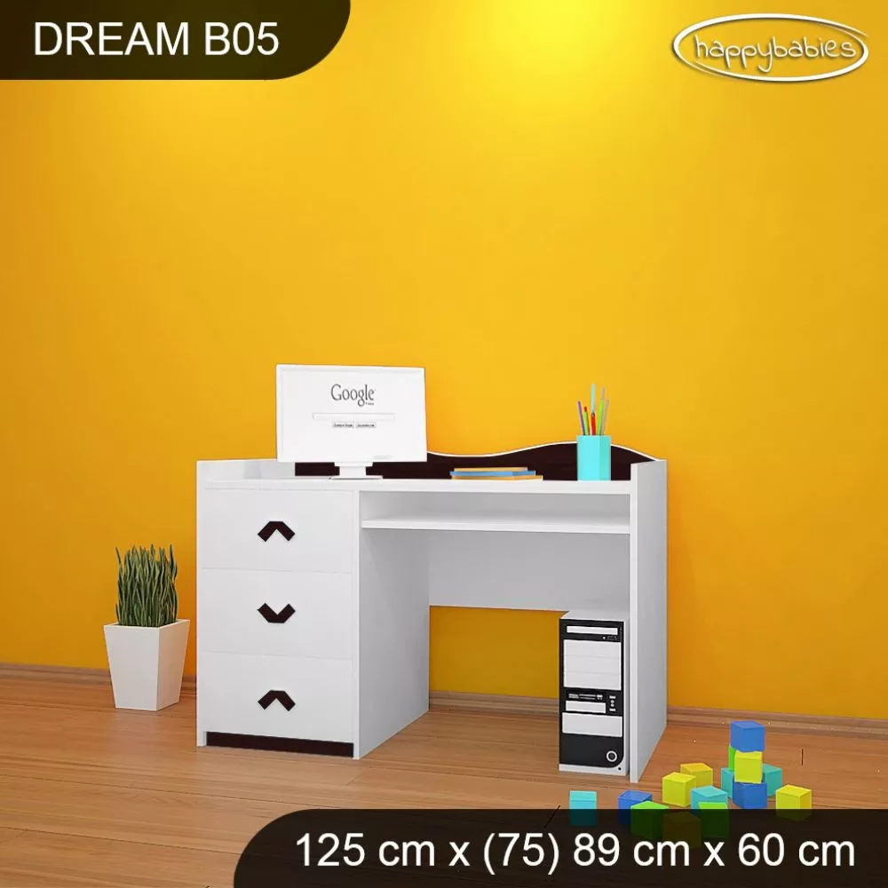 Bērnu rakstāmgalds Dream B05 Maksimālais augstums: 89 cm, · 125 × 75 × 60 cm