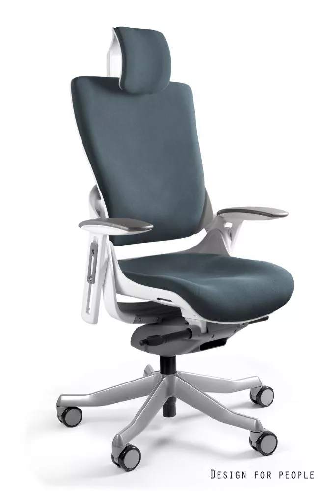 Datorkrēsls Wau 2 White T Sēdvietas platums: 47 cm, · Pelēks · 69 × 52 × 117 cm