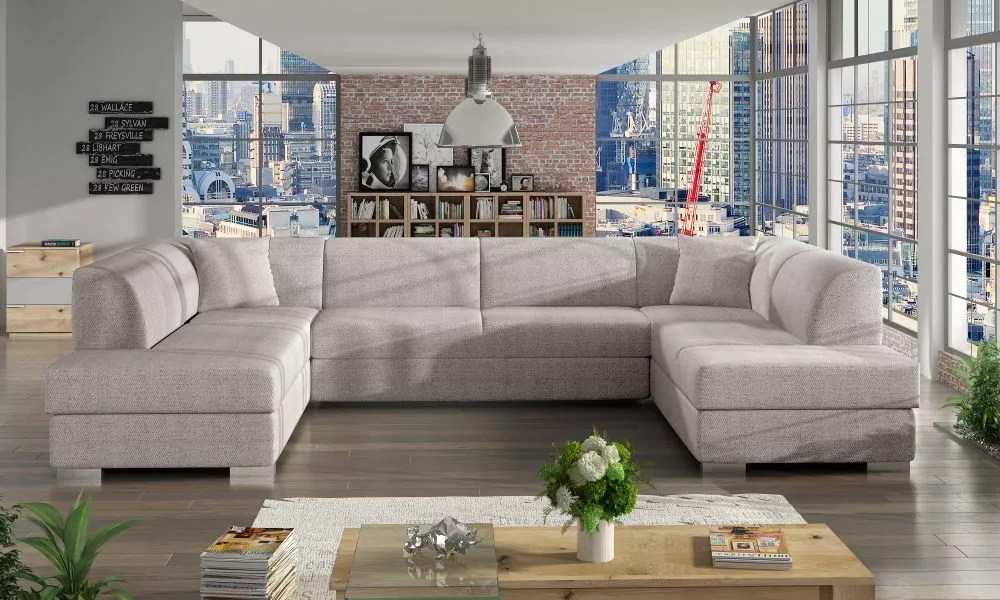 Dīvāns Darco U Standard · Krēma · 220 × 340 × 80 cm