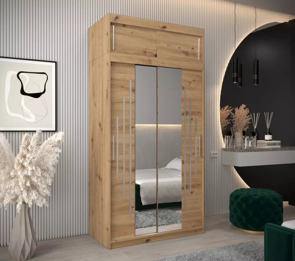 Skapis York 1 Premium · Ozols artisan · 120 × 62 × 240 cm
