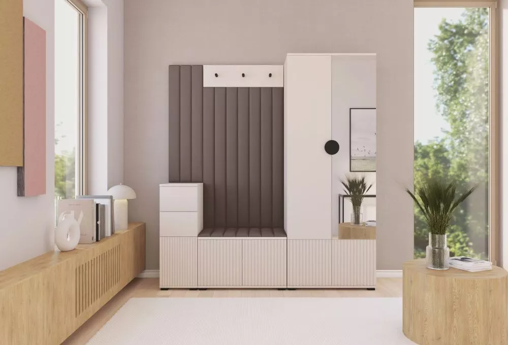 Apavu plaukts Rayo 7 Trinity Premium Korpusa krāsa: kašmīra, · 170 × 185 × 40 cm