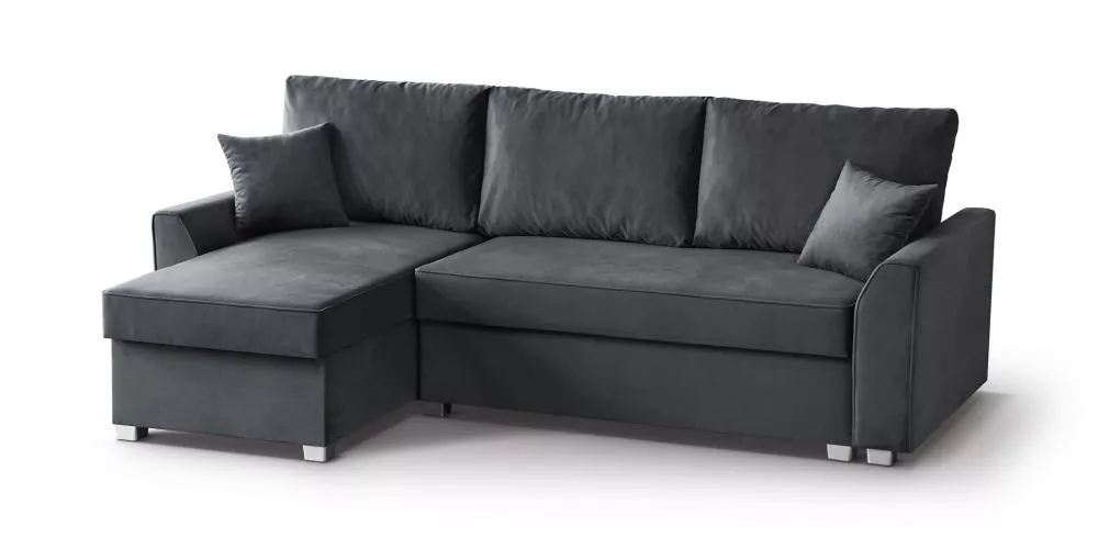 Dīvāns Toretto L Standard · Tumši pelēks · 150 × 235 × 89 cm