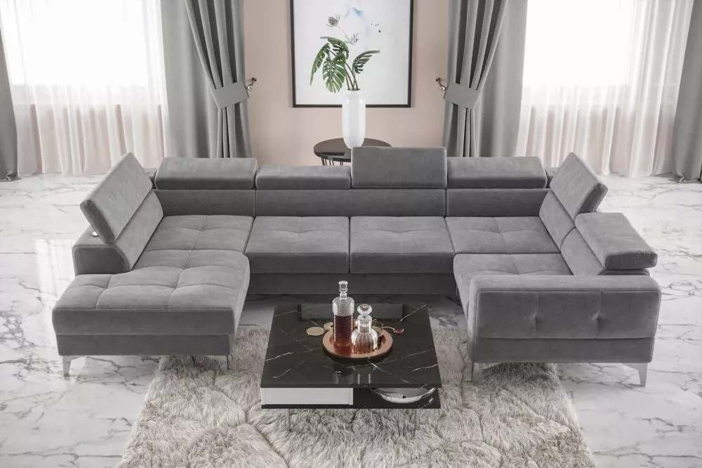 Dīvāns Toscania Max 1 standard · Pelēks · 185 × 350 × 78 cm